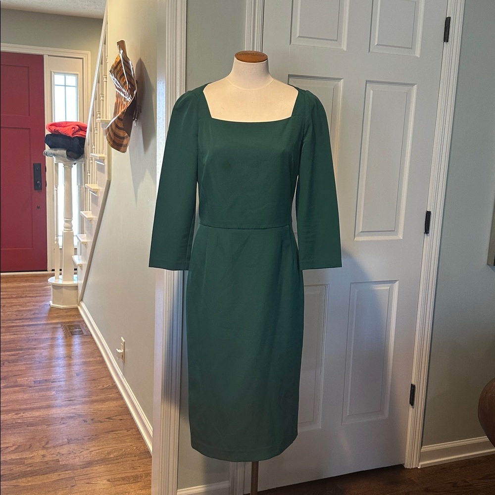 Amazing EUC Patrizia Pepe Green Midi Dress Sz Large (fits like a medium)